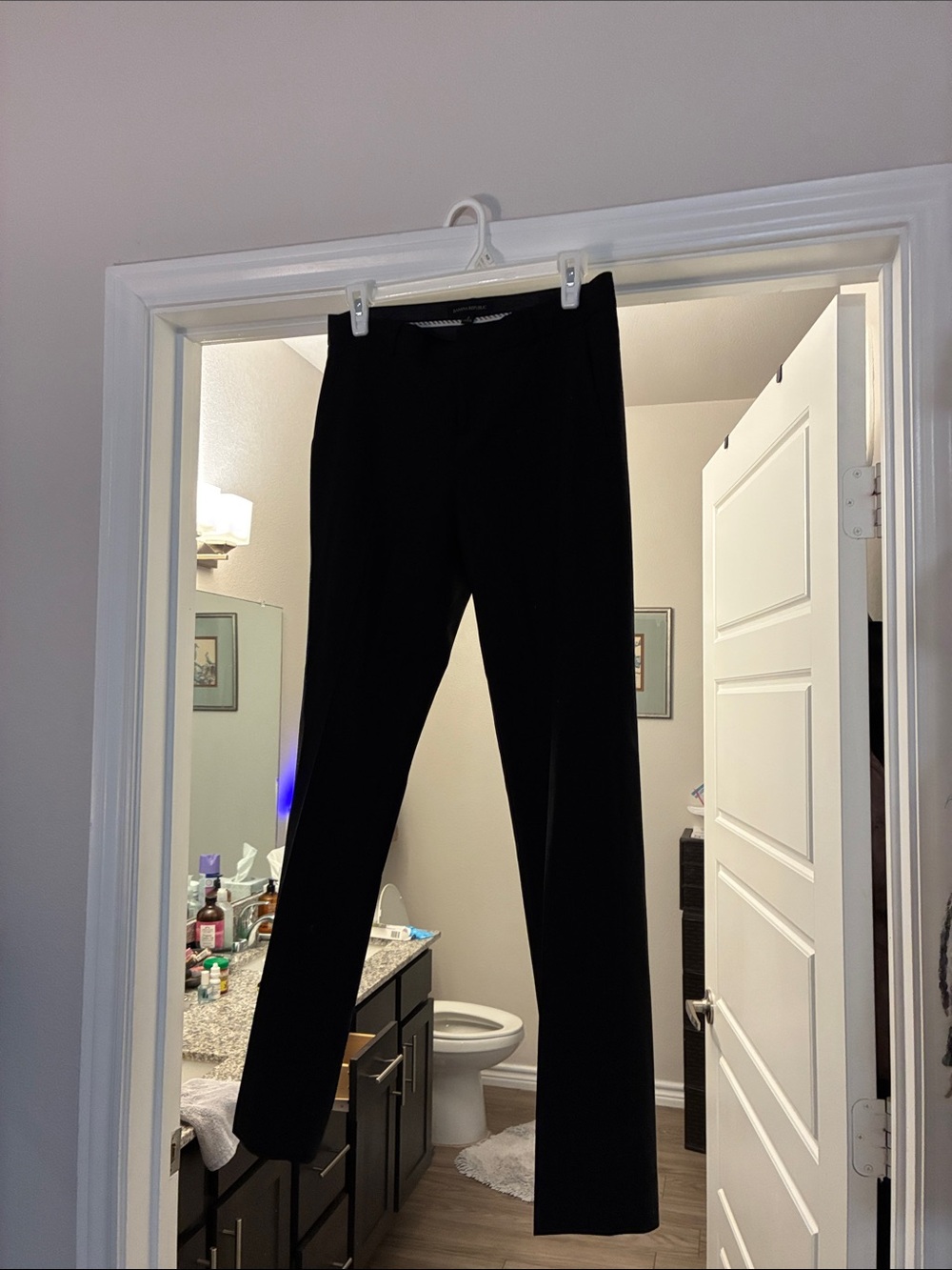 Banana Republic Black Straight-Leg Dress Pants